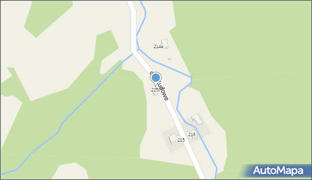 Ochotnica Dolna, Osiedle Kudowe, 215a, mapa Ochotnica Dolna
