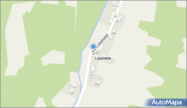 Ochotnica Dolna, Osiedle Lubańskie, 22, mapa Ochotnica Dolna