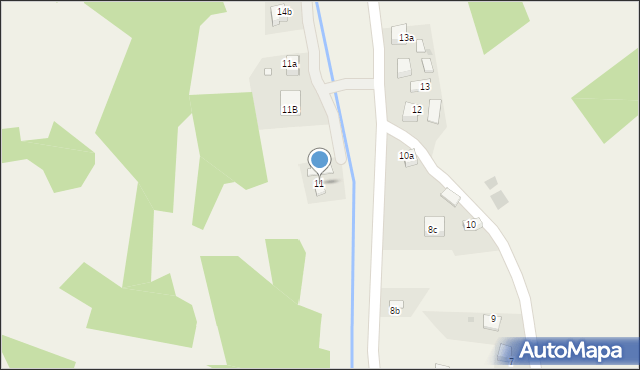 Ochotnica Dolna, Osiedle Młynne, 11, mapa Ochotnica Dolna