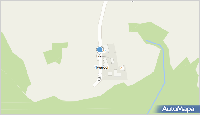 Ochotnica Dolna, Osiedle Twarogi, 29, mapa Ochotnica Dolna