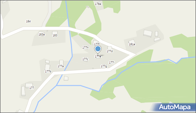 Ochotnica Górna, Osiedle Jamne, 177e, mapa Ochotnica Górna