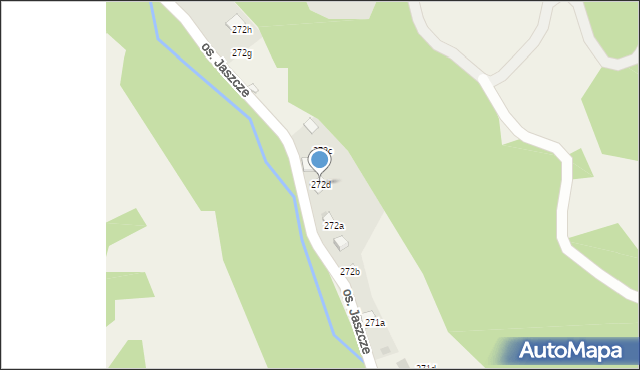 Ochotnica Górna, Osiedle Jaszcze, 272d, mapa Ochotnica Górna