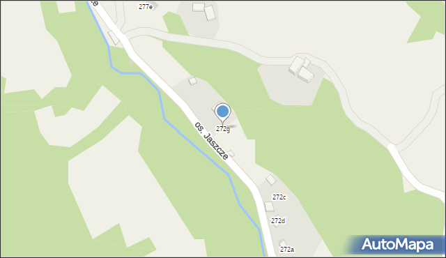 Ochotnica Górna, Osiedle Jaszcze, 272g, mapa Ochotnica Górna