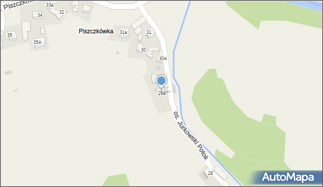 Ochotnica Górna, Osiedle Jurkowski Potok, 29a, mapa Ochotnica Górna