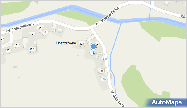 Ochotnica Górna, Osiedle Jurkowski Potok, 30, mapa Ochotnica Górna