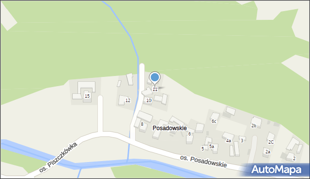 Ochotnica Górna, Osiedle Posadowskie, 11, mapa Ochotnica Górna