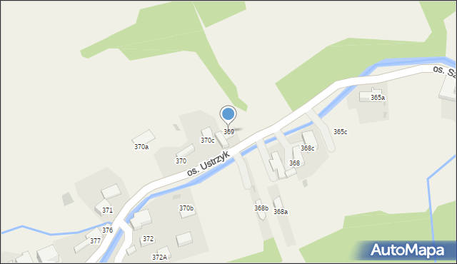 Ochotnica Górna, Osiedle Ustrzyk, 369, mapa Ochotnica Górna