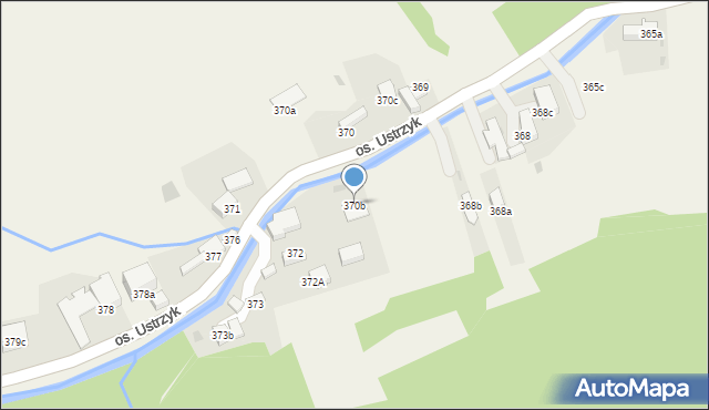 Ochotnica Górna, Osiedle Ustrzyk, 370b, mapa Ochotnica Górna