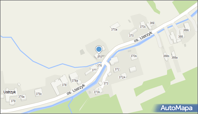 Ochotnica Górna, Osiedle Ustrzyk, 371, mapa Ochotnica Górna