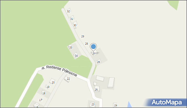 Ocypel, Osiedle Redanse Północne, 27, mapa Ocypel