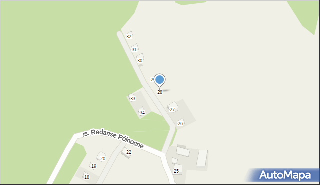 Ocypel, Osiedle Redanse Północne, 28, mapa Ocypel