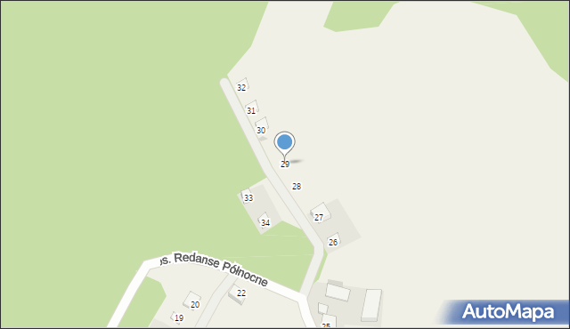 Ocypel, Osiedle Redanse Północne, 29, mapa Ocypel