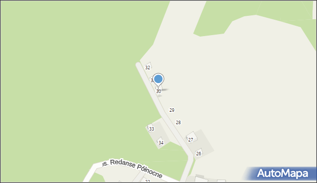 Ocypel, Osiedle Redanse Północne, 30, mapa Ocypel
