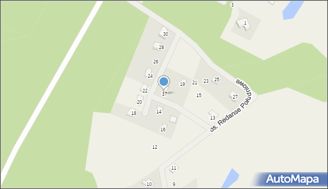 Ocypel, Osiedle Redanse Południowe, 17, mapa Ocypel