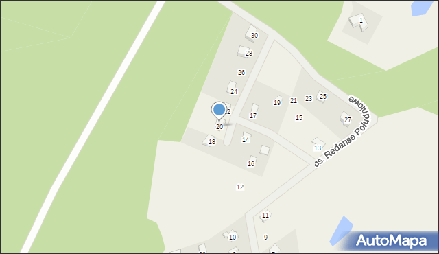 Ocypel, Osiedle Redanse Południowe, 20, mapa Ocypel