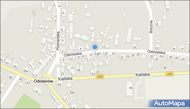 Odolanów, Ostrowska, 14, mapa Odolanów