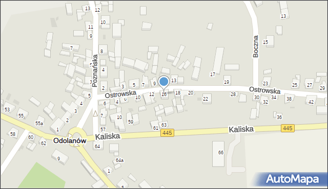 Odolanów, Ostrowska, 16, mapa Odolanów