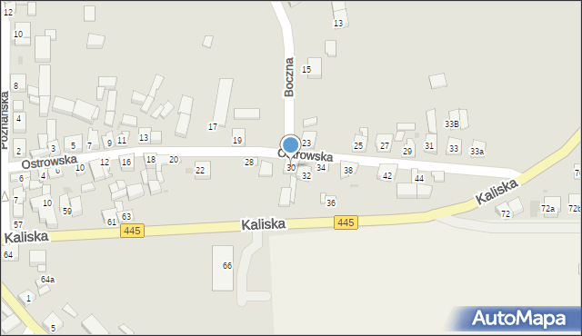 Odolanów, Ostrowska, 30, mapa Odolanów