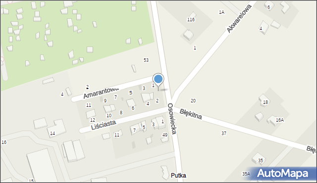 Odrano-Wola, Osowiecka, 51, mapa Odrano-Wola