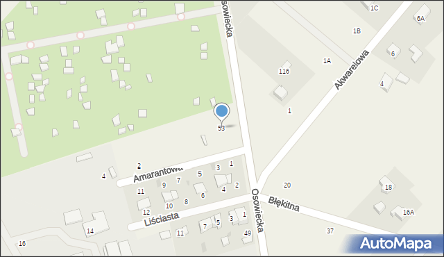 Odrano-Wola, Osowiecka, 53, mapa Odrano-Wola