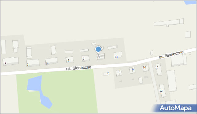 Ogorzeliny, Osiedle Słoneczne, 11, mapa Ogorzeliny