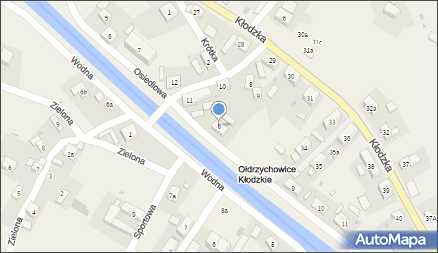 Ołdrzychowice Kłodzkie, Osiedlowa, 8, mapa Ołdrzychowice Kłodzkie