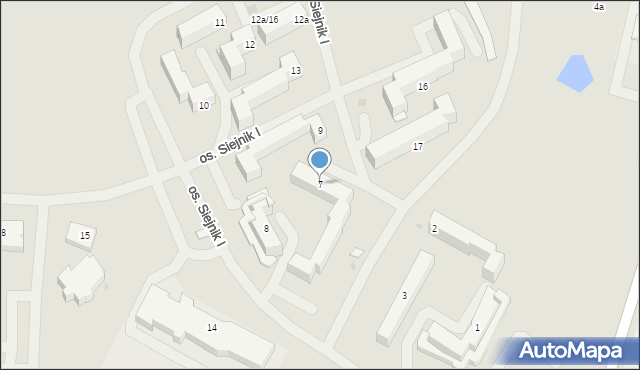 Olecko, Osiedle Siejnik I, 7, mapa Olecko