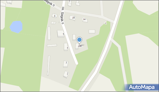 Olecko, Osiedle Siejnik II, 14E, mapa Olecko