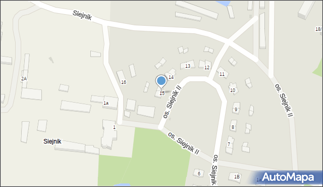 Olecko, Osiedle Siejnik II, 15, mapa Olecko