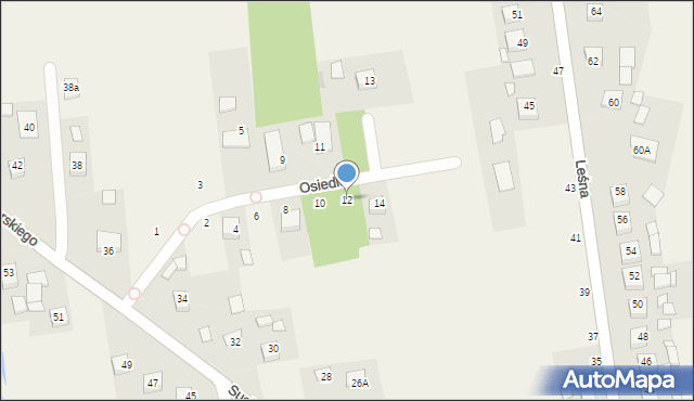 Olesno, Osiedle, 12, mapa Olesno