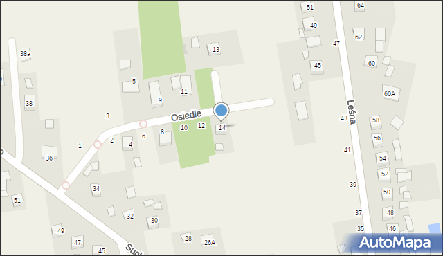Olesno, Osiedle, 14, mapa Olesno