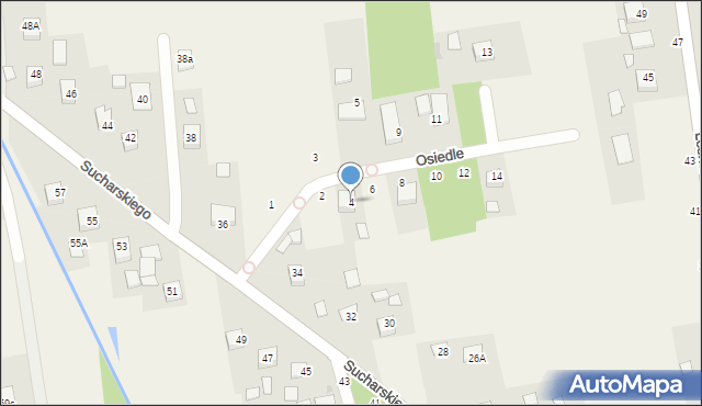 Olesno, Osiedle, 4, mapa Olesno