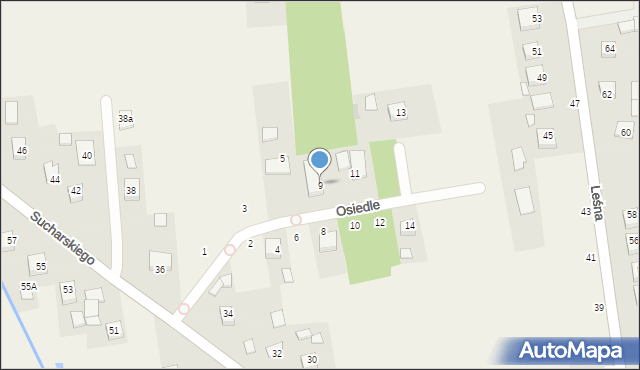 Olesno, Osiedle, 9, mapa Olesno