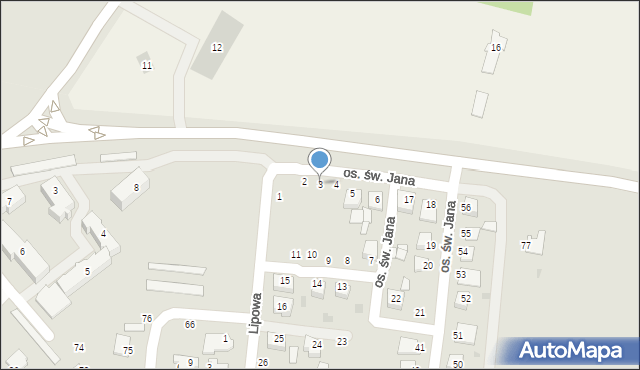 Oleszyce, Osiedle św. Jana, 3, mapa Oleszyce