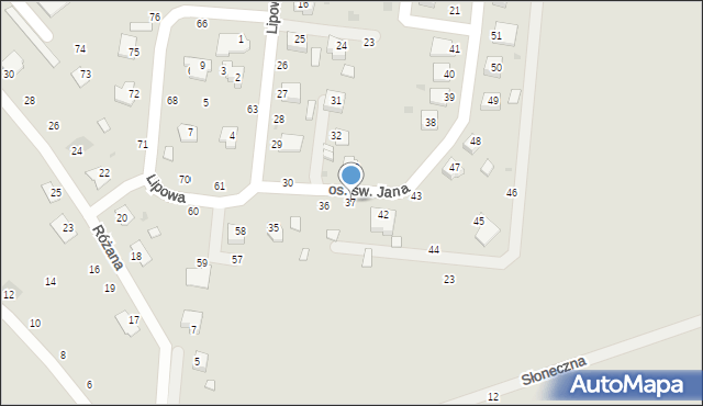 Oleszyce, Osiedle św. Jana, 37, mapa Oleszyce