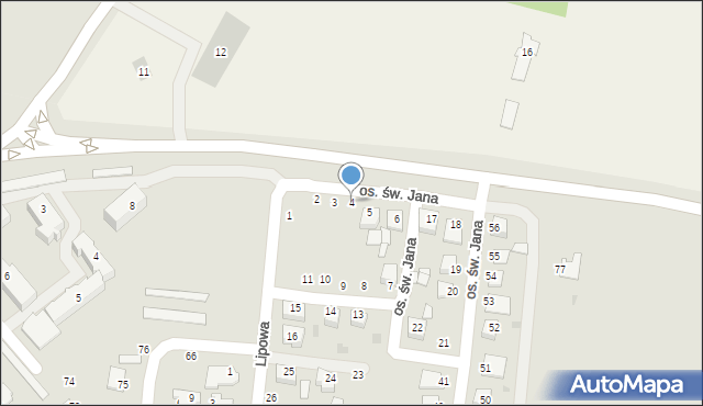 Oleszyce, Osiedle św. Jana, 4, mapa Oleszyce
