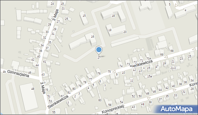 Opalenica, Osiedle Centrum, 17, mapa Opalenica