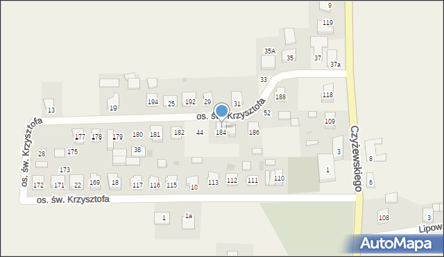 Opalenie, Osiedle św. Krzysztofa, 46, mapa Opalenie