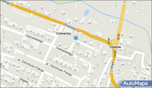 Opatów, Ostrowskiego-Cichego Bronisława, 12, mapa Opatów