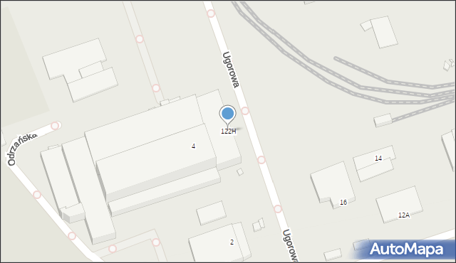 Opole, Oświęcimska, 122H, mapa Opola