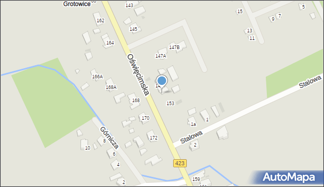 Opole, Oświęcimska, 151, mapa Opola