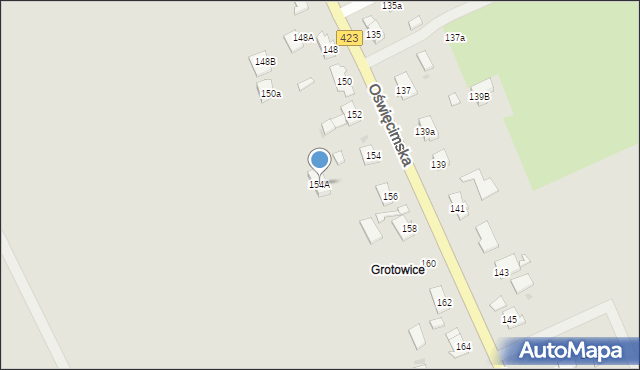 Opole, Oświęcimska, 154A, mapa Opola