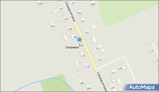 Opole, Oświęcimska, 160, mapa Opola