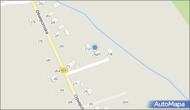 Opole, Oświęcimska, 173A, mapa Opola