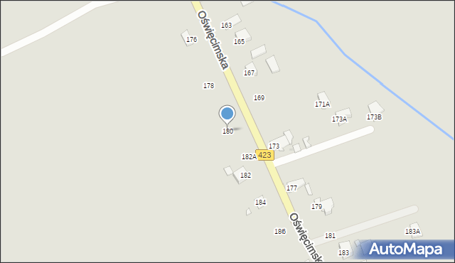 Opole, Oświęcimska, 180, mapa Opola