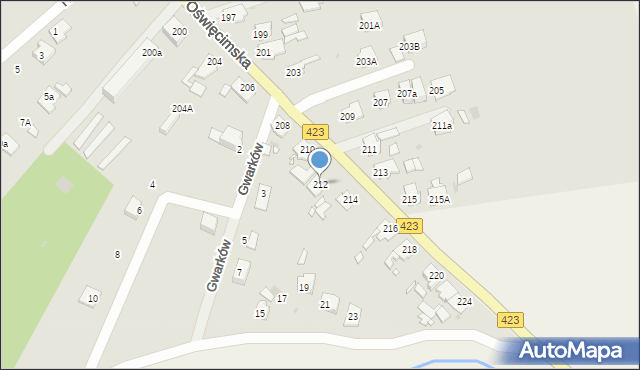 Opole, Oświęcimska, 212, mapa Opola