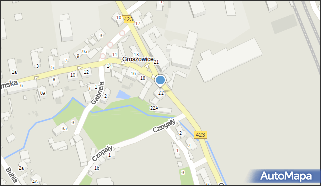 Opole, Oświęcimska, 22, mapa Opola