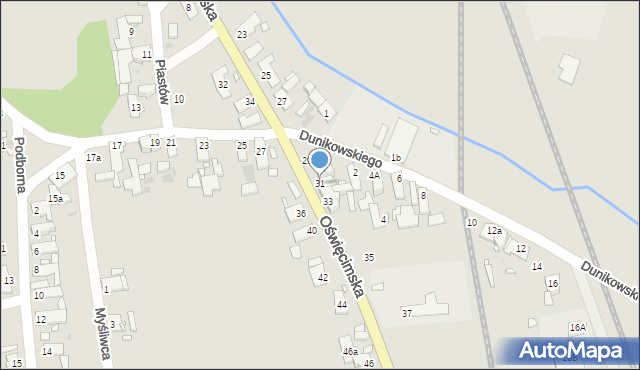 Opole, Oświęcimska, 31, mapa Opola