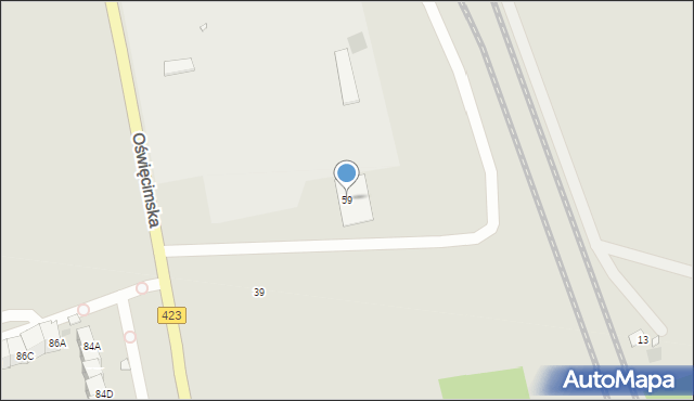 Opole, Oświęcimska, 59, mapa Opola