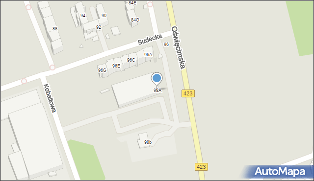 Opole, Oświęcimska, 98A, mapa Opola